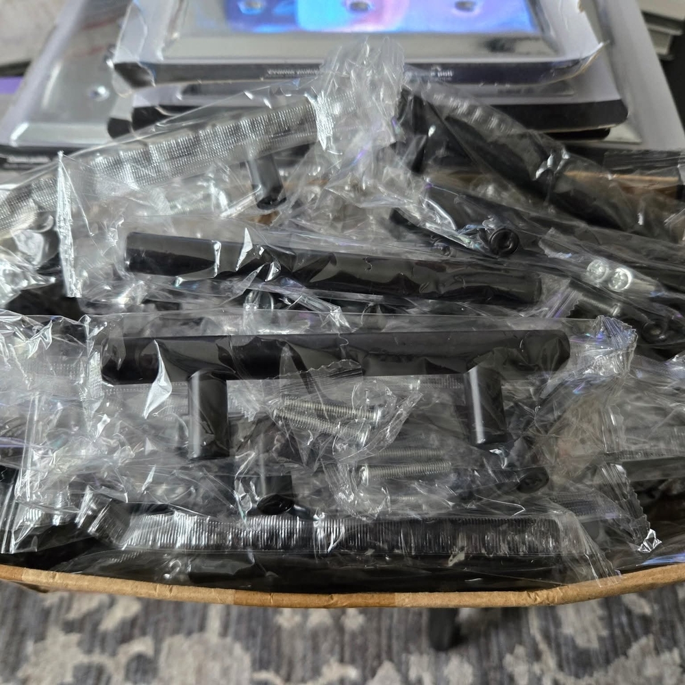 Matte Black 5" Cabinet/Drawer Pulls with 3" Hole Center